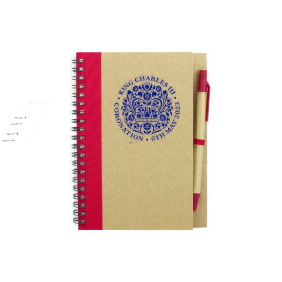 Official Coronation Recycled Spiral Notebook and Pen