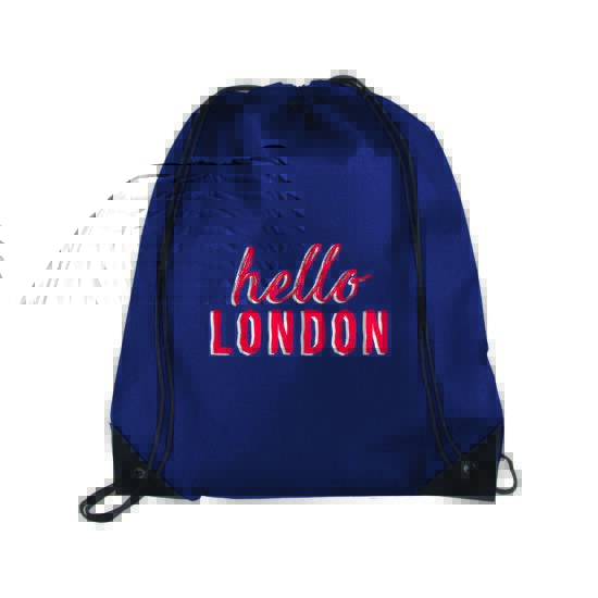 Hello London Drawstring Bag