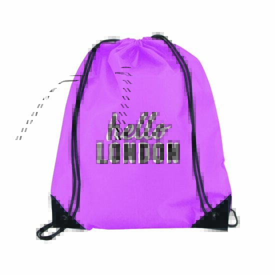 Hello London Drawstring Bag
