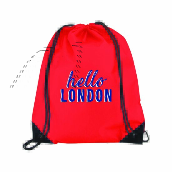 Hello London Drawstring Bag