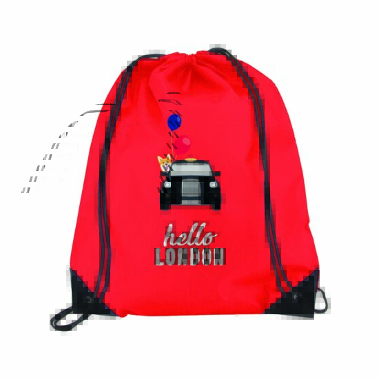 Hello London Drawstring Bag
