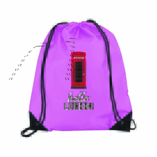 Hello London Drawstring Bag
