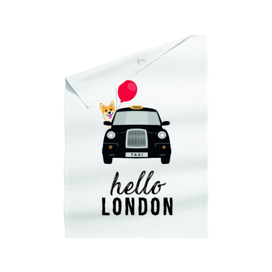 Hello London Tea Towel