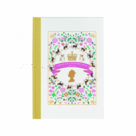 QEII Commemorative Two Tone Notebook A5 - White