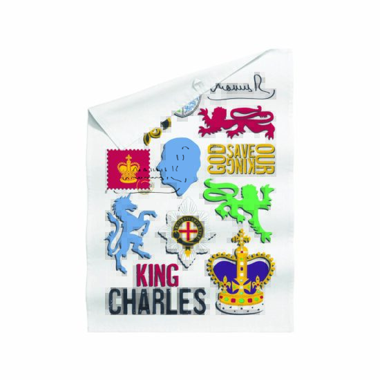 Modern Coronation Tea Towel