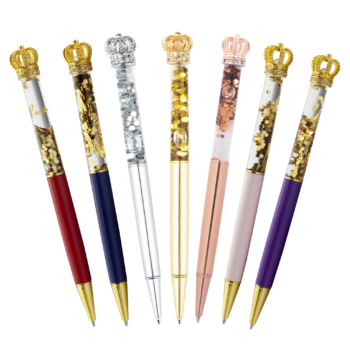 Floating Glitter King Crown Pen