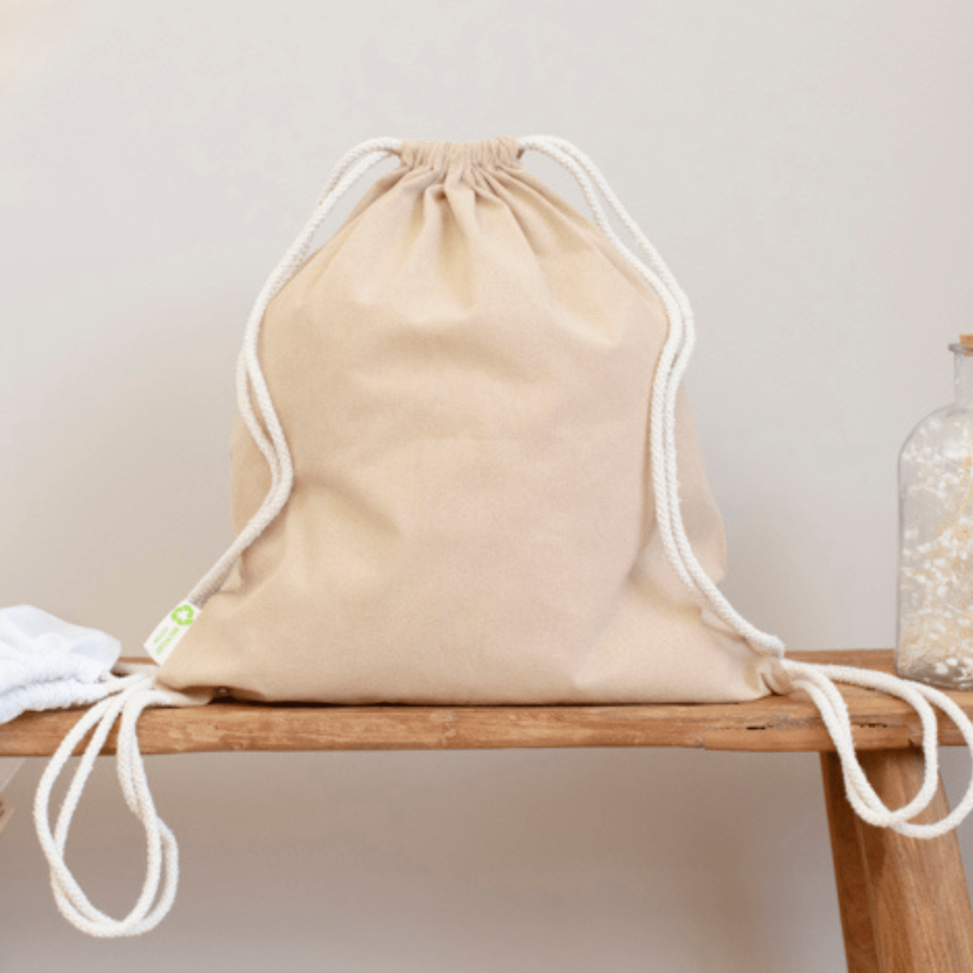 Recycled Cotton Drawstring Bag