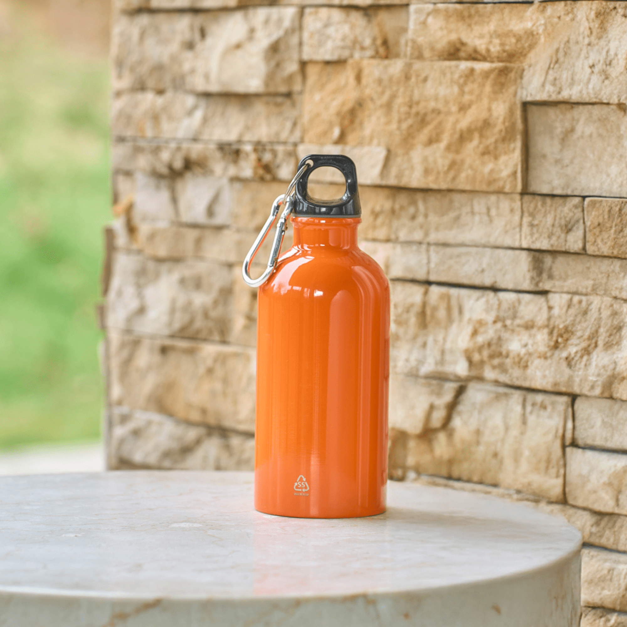 Recycled Steel Bottle with Carabiner