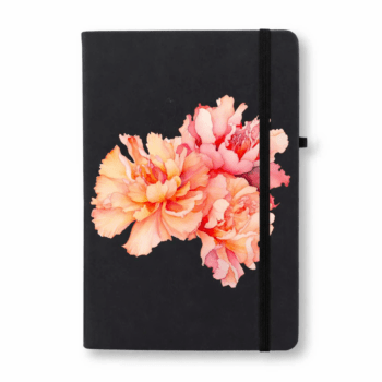 Floral Black A5 Notebook