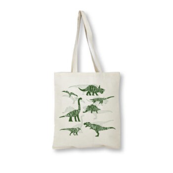 Dinosaur Portobello Tote - White